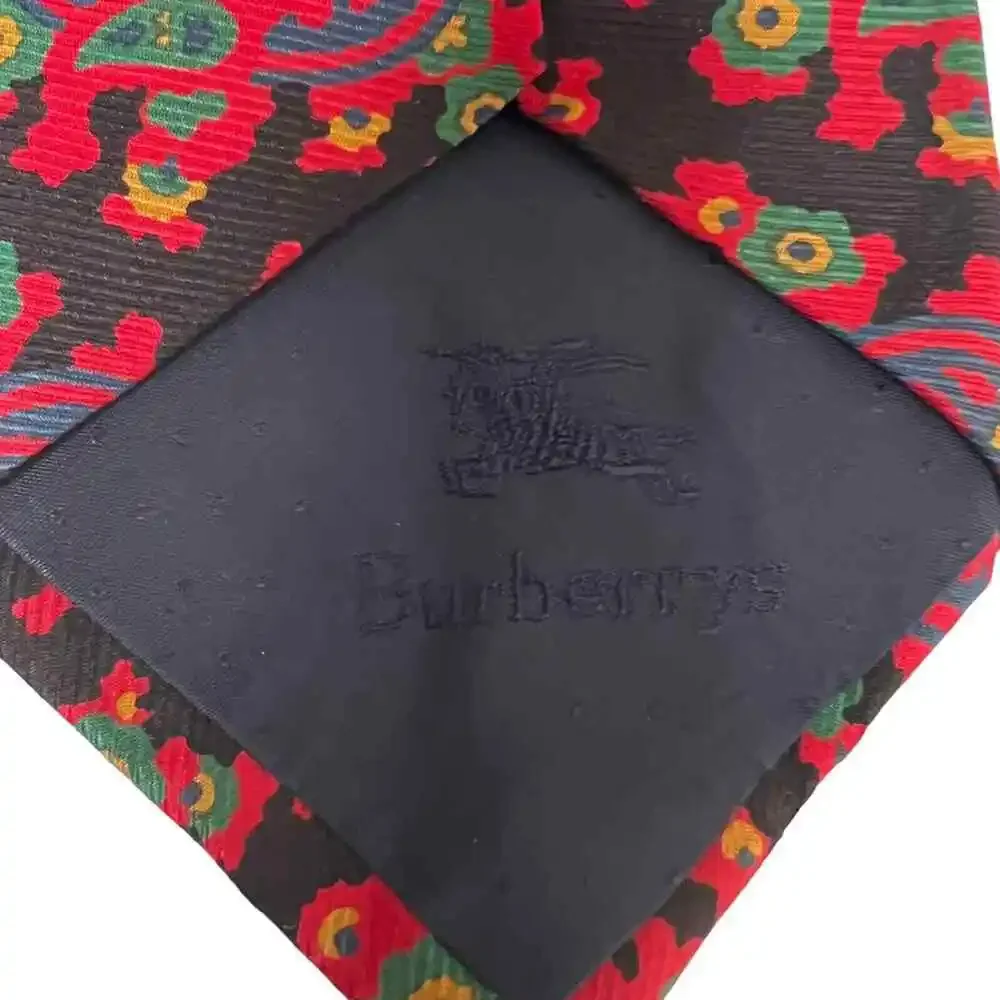 Burberry's of London Men's Paisley Hand Sewn Silk Tie - Picture 4 of 5